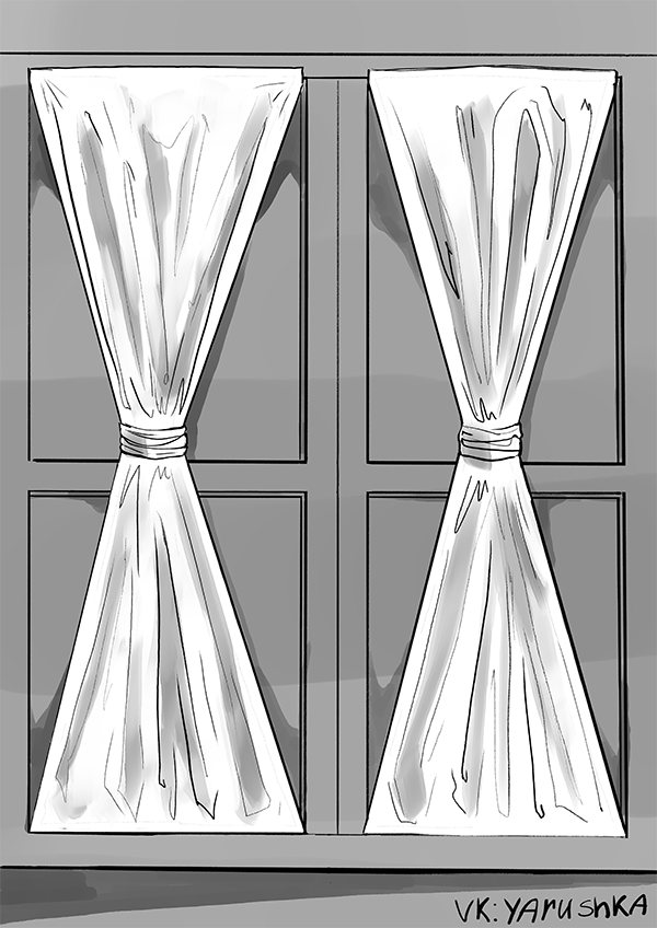 Рисунок витражных штор. Студия дизайна Эль Деко